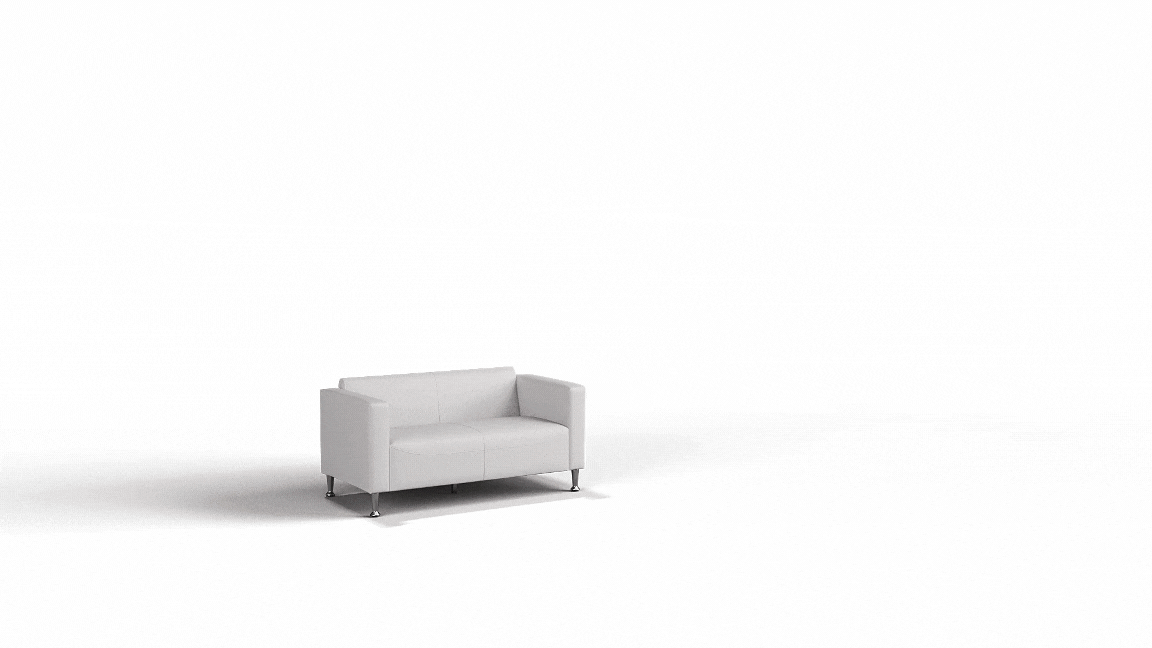 booth designs with white loveseat